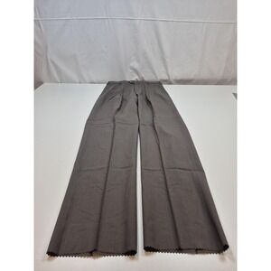 VTG John Alexander Dress Pants Mens 32x37 Gray Wool Pleated Devon USA Unhemmed